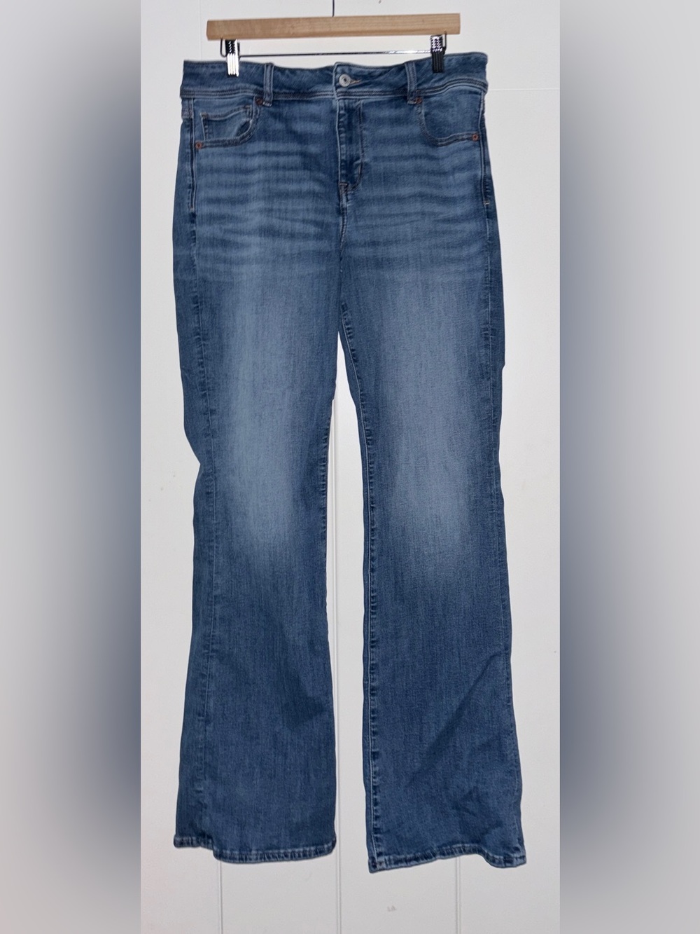 American Eagle Next Level Low Rise Stretch Indigo Blue Women 16L Kick Boots